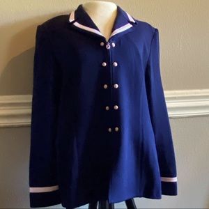 Navy sweater jacket from St. John!